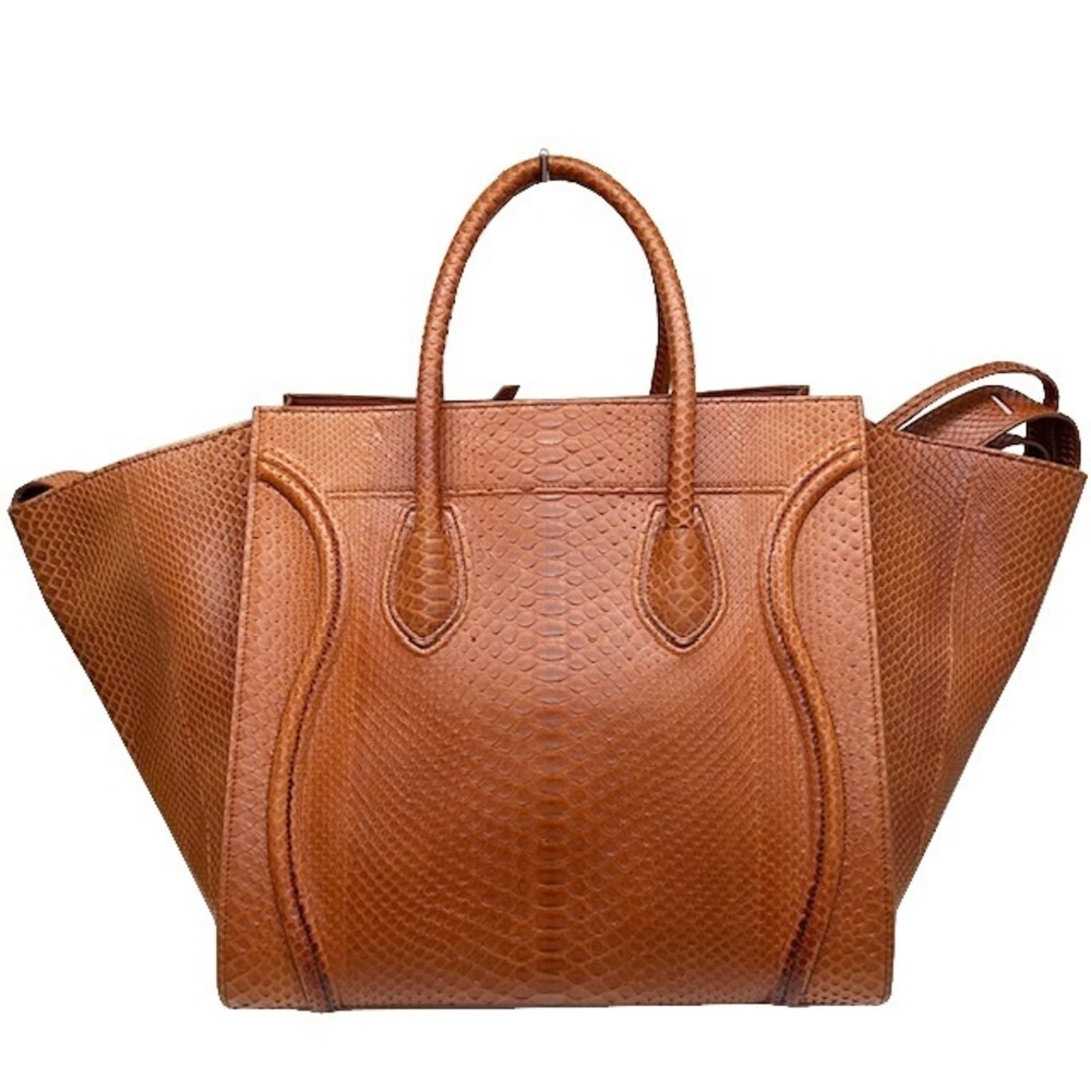Celine Luggage Phantom Handbag Python Brown - image 3